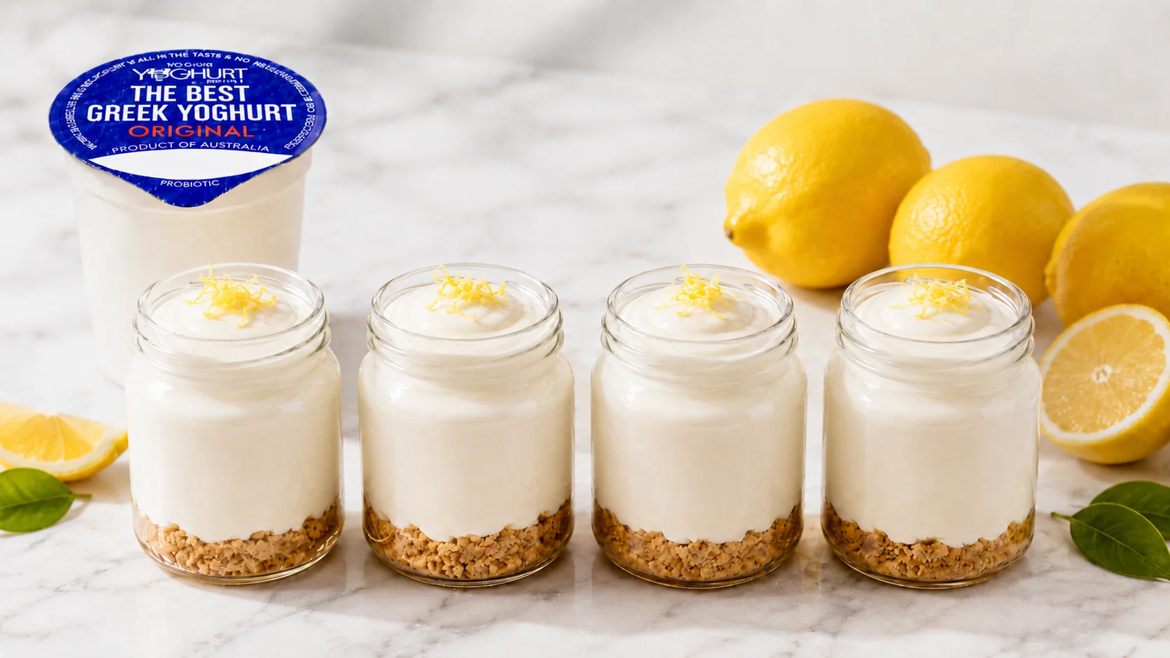 Lemon Curd Cheesecake Jars